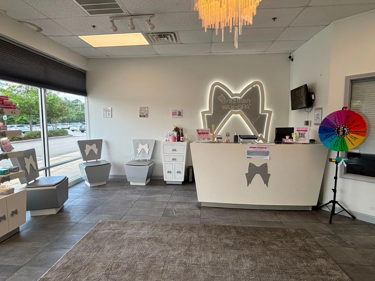Reception inside the Harbison spa